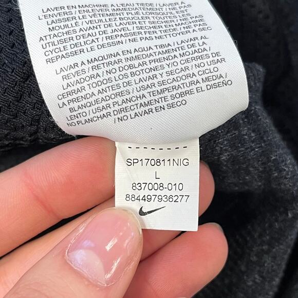 Nike Advance 15 Knit Gray Black Sportswear Mens L Blade Collar Jacket Sweatshirt - Picture 4 of 8